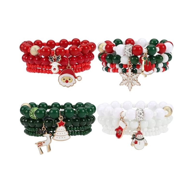 JYL TS Bracelet Christmas Stackable  Festive Elements Invites Holiday Blessings