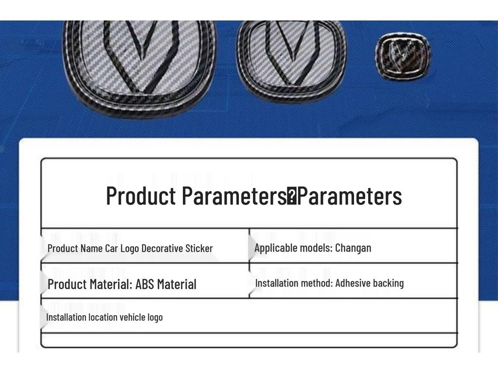 Changan UNIV Modified Car Black Carbon Fiber Logo Stickers for Front, Rear, and Steering Wheel