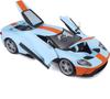Maisto 2019 Ford GT Blue with Orange Stripes 1/18 Scale Special Edition Diecast Car with Opening Doors and Hood