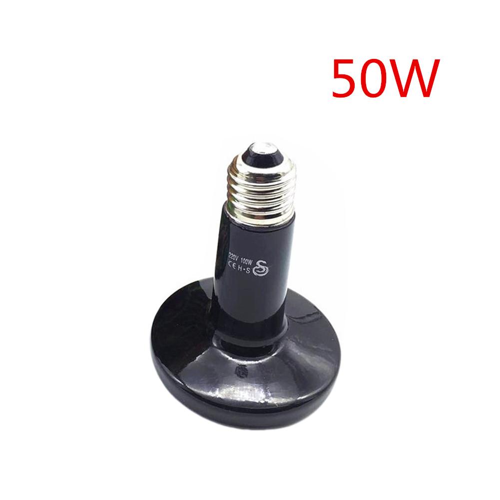 Ceramic Emitter Heat Lamp Bulb Pet Heating Light Bulb Infrared Black for Ceramic Heate Reptile Animals Heater Brooder Chocadeira