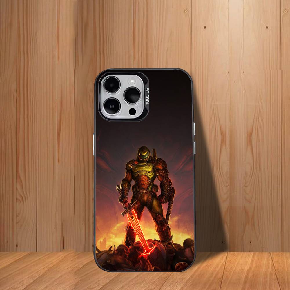 G-Game C-Doom-ES Phone Case For iPhone 17,16,15,14,13,12,11,Mini,Pro,SE,MAX White Matte Shockproof Cover