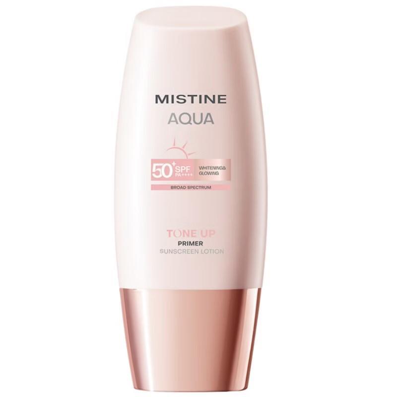 Mistine Aqua Отбеливающий солнцезащитный крем и база под макияж SPF50+ PA++++
