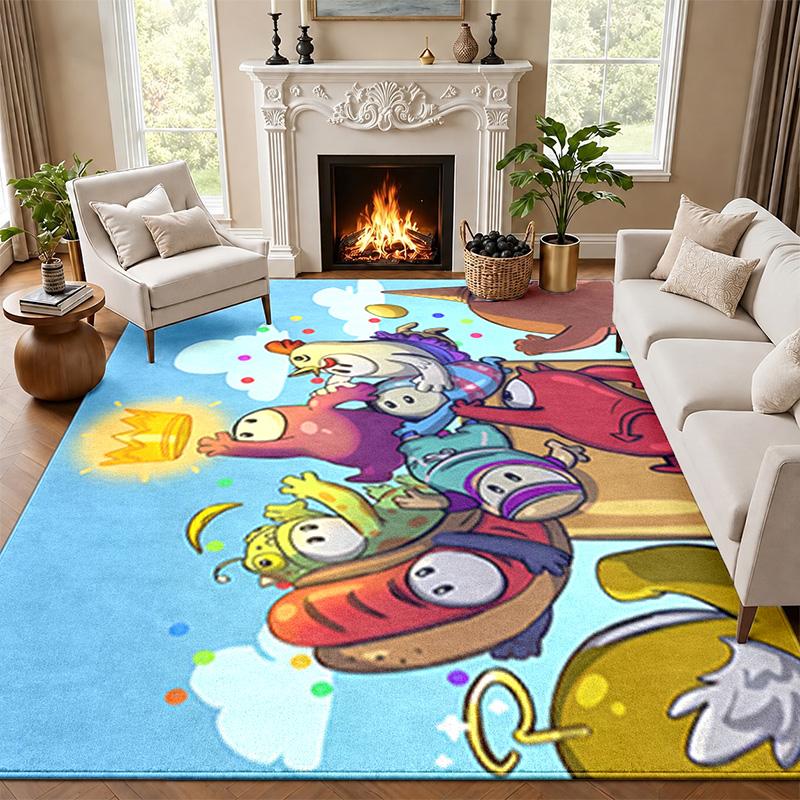 Fall Guys Carpet Door Mat for Living Room or Bedroom Protective Mat Under Chair Office Decoration Christmas Gift Birthday Present
