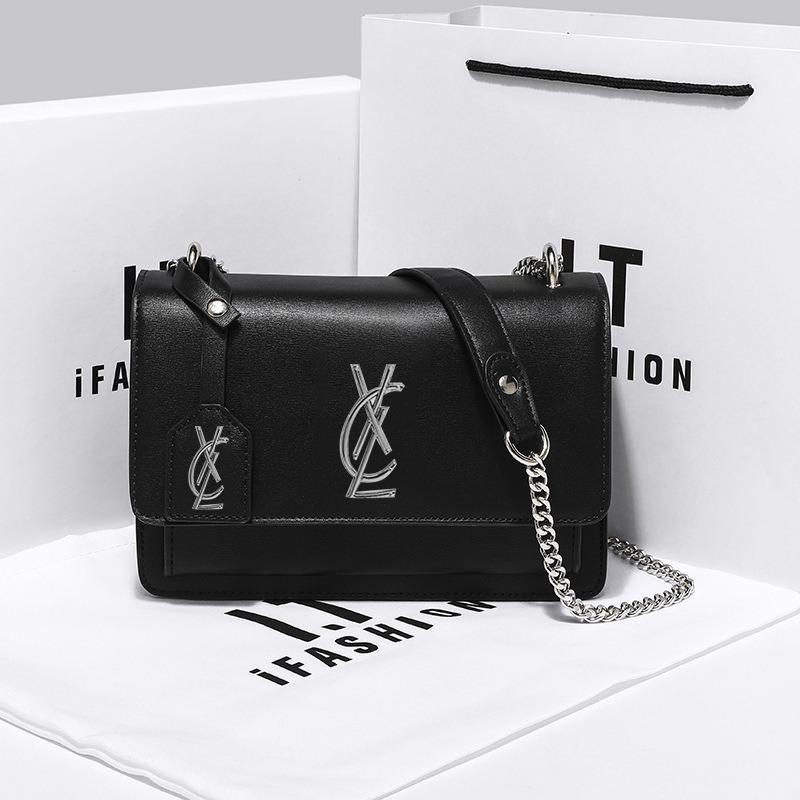 

Leather poplar forest bag, new summer women s versatile messenger bag, chain bag, high-end women s small square bag matching gift box to consult customers