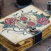 Skull Printed Leather Journal  Vintage Leather Diary It Boasts 200 Premium Deckle-edged Pages