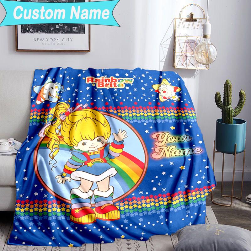 Custom Name Blanket Rainbow Adventure Blanket Bedding Blanket for Travel, Camping, Living Rooms, Offices, Sofas, Fan Christmas gift