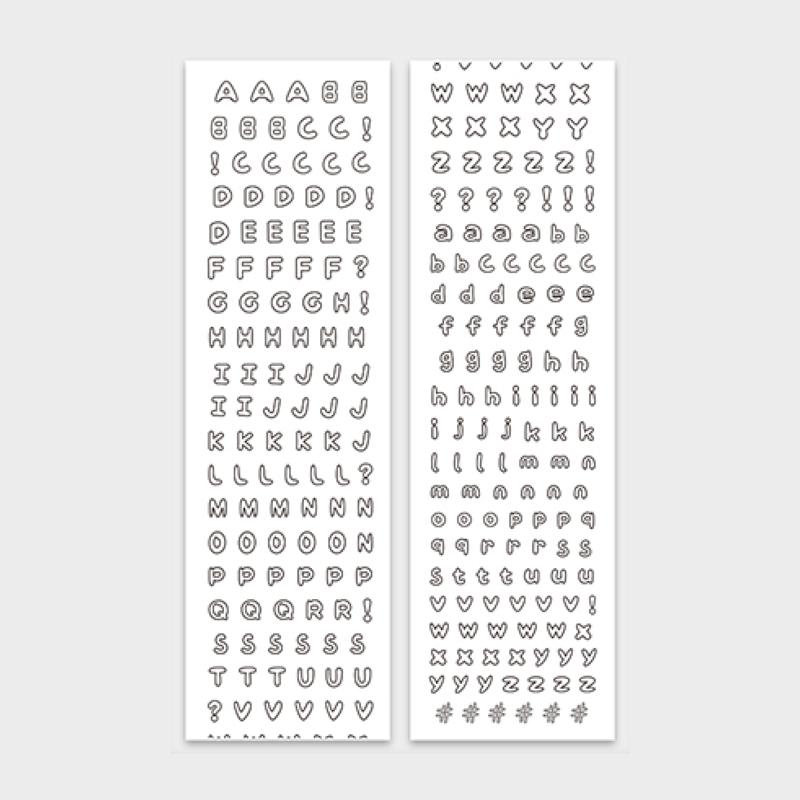 6Style1Roll/bag text elements die-cut tape for DIY handbook notebook glass bottle calendar decoration