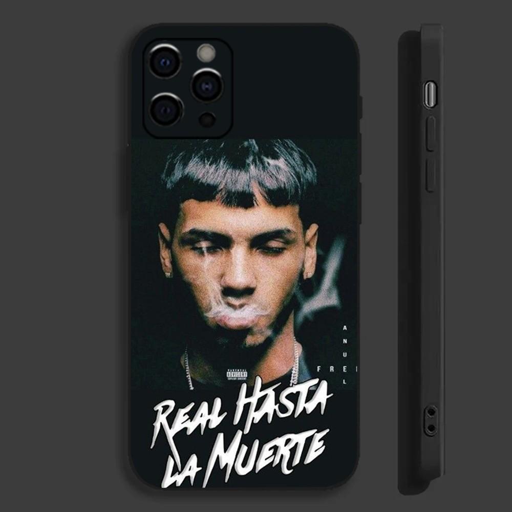 A-Anuel AA Rapper Echte Handyhülle Für Apple iPhone 15,14,13,12,11,Pro,X,XS,Max,XR,Plus,Mini Weiche Schwarze Hülle