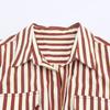Kaslead New Women Clothes Western Style Fashion Simple Stripe Shirt Style Dress 8622048