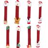 2pcs Festive Christmas Refrigerator Handle Protectors - Snowman & Santa Designs, Washable & Decorative for Home Appliances