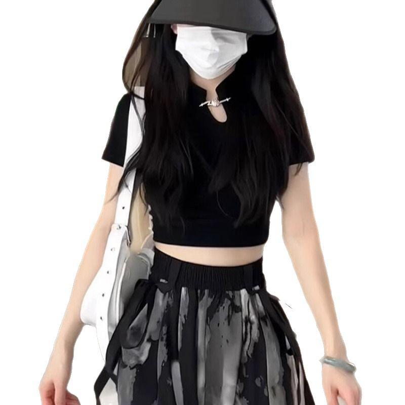 Women's Summer Cheongsam Collar Slimming T-shirt