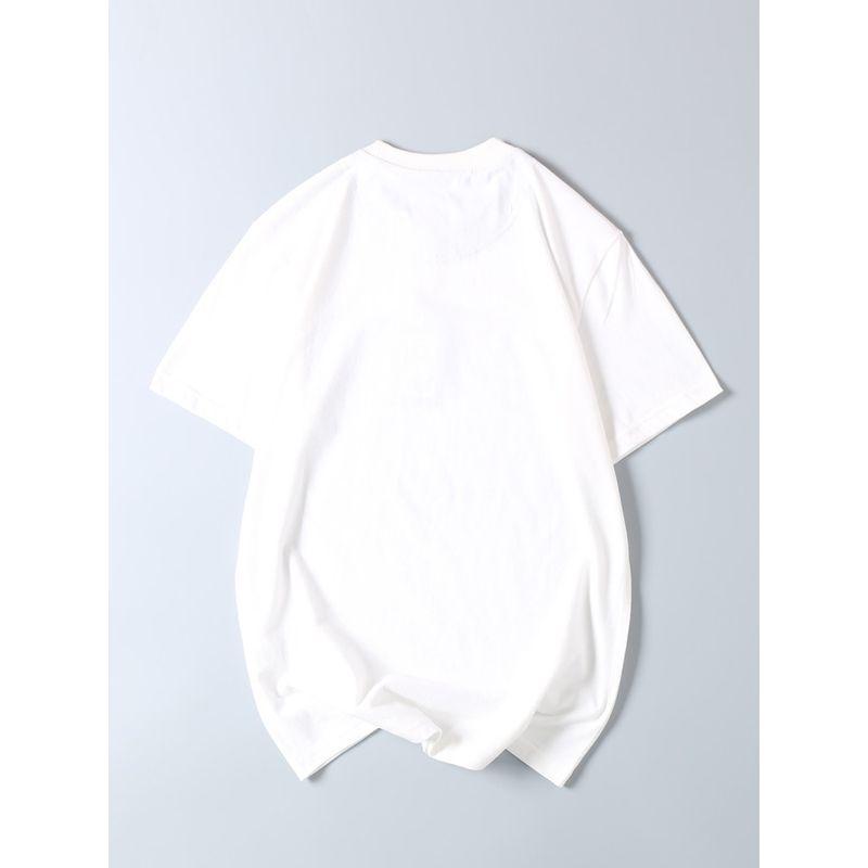 Foreign Trade Export Hk Hong Kong Style Surplus Stock All-Cotton Brushed Base Layer Shirt Summer Men's Retro Motorcycle Print Short-Sleeve T-Shirt