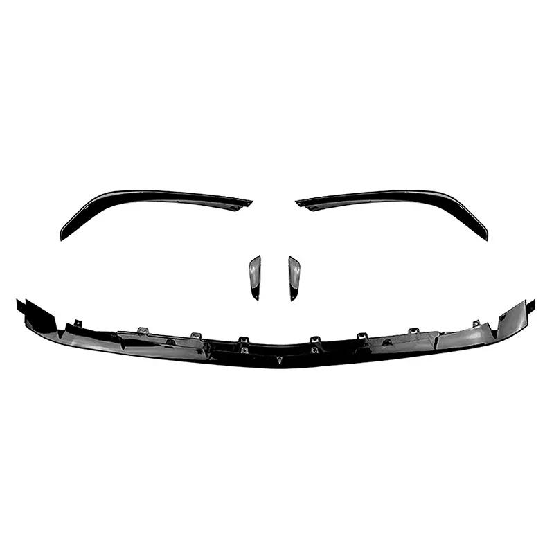 For Mercedes-Benz A-Class W177 A45 AMG 2019-2021 Front Bumper Lip Spoiler Kit Plastic ABS Protective Trim Cover Car Accessories