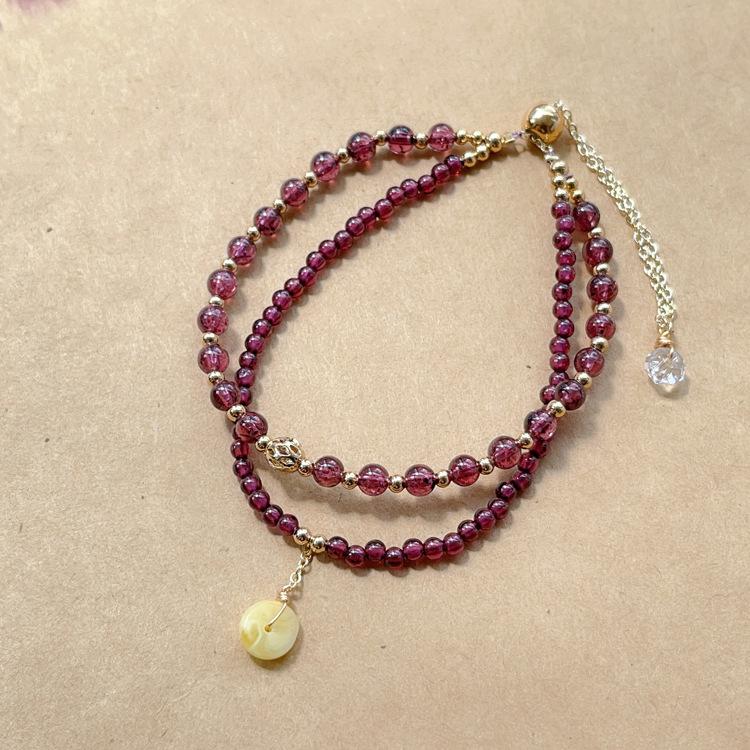 Bracelet Women s Double Circle Buddha Beads Genuine Crystal Women s Stone Gift Pulling Bracelet
