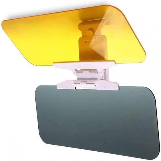 2 in 1 Anti Glare HD Car Sun Visor Day Night Driving Sun Blocker Adjustable Car Sunshade Night Vision Extender for Vehicle (1) 1