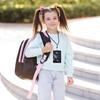 Kids Wallet with Detachable Lanyard Portable Cartoon Print Tri-fold Coin Purse Toddlers Boys Girls Card Holder ID Window Zippered Coin Pocket