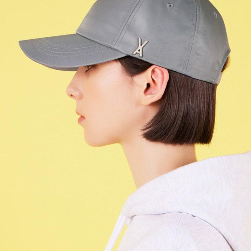 

VARZAR Stud Logo Overfit Poly Ball Cap Gray FREE