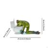 Figurine Grenouille Animal de Collection Ornement Résine Art Fait Main Cadeau Nordique Sculpture Artisanat 3D pour