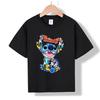 XH05 MINISO 2026 Summer New Printed Cotton Round Neck T-shirt for Children Aged 1-16, Boys and Girls