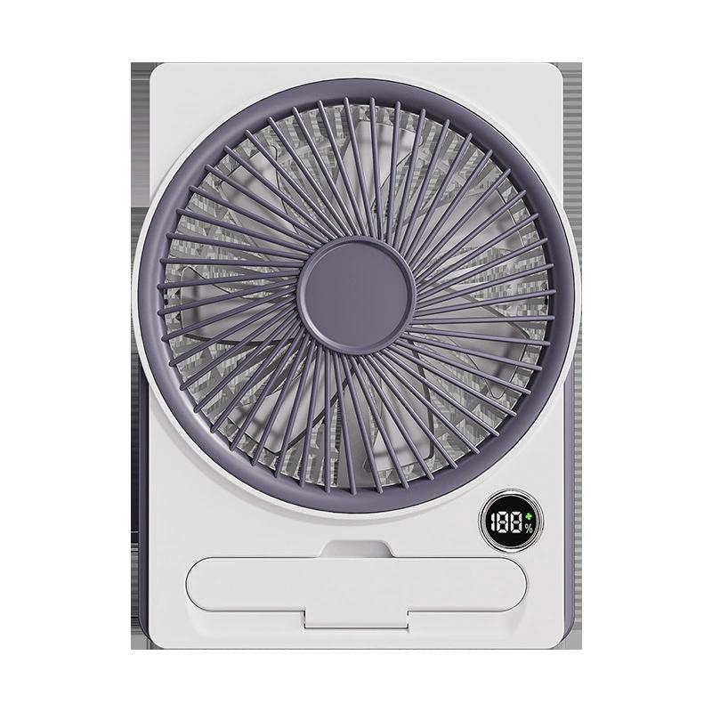 

Ventilador de escritorio portátil USB silencioso con pantalla digital y 5 velocidades para oficina
