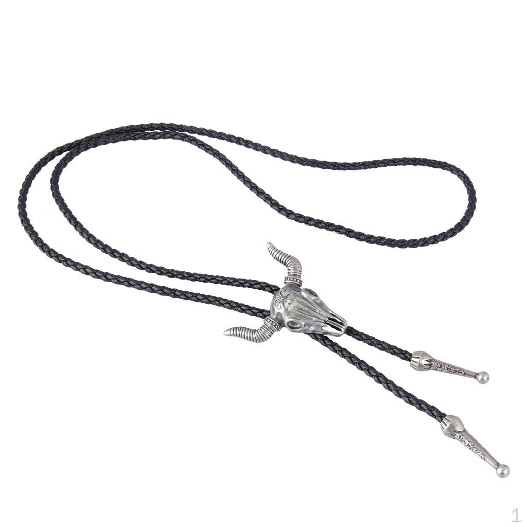 Charm Pendant Bolo Tie Western Cowboy Rodeo Leather