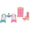 Wooden Furniture Dollhouse Furniture Set Accessories 35 Pieces