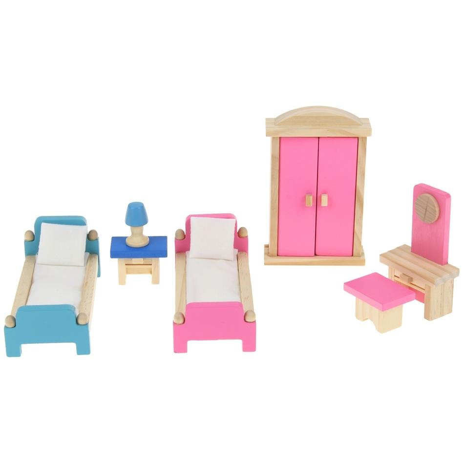 Wooden Furniture Dollhouse Furniture Set Accessories 35 Pieces