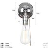 Pull Chain Switch Scones led Wall Lights Chrome Loft Style Retro Vintage Iron Bedroom Wall Lamp Bedside Lampen Stair Wandlamp
