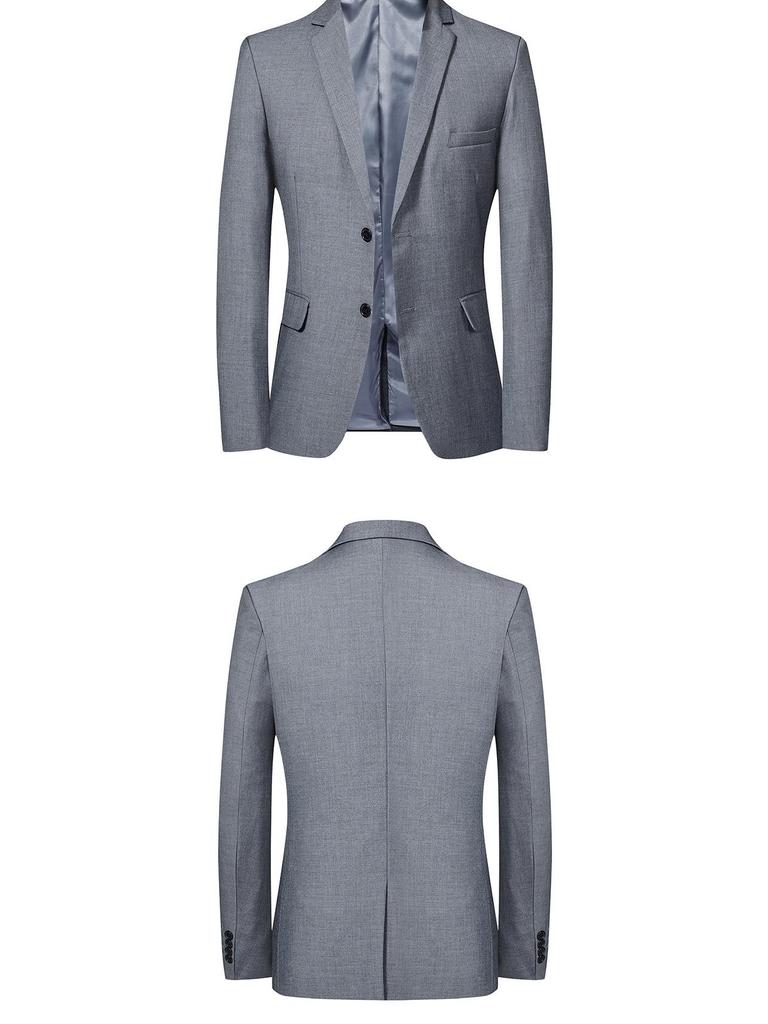 Pánské jednobarevné sako slim fit - Ležérní oblek v korejském stylu na podzim a jaro