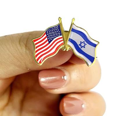 Anstecknadel mit amerikanischer Flagge von Israel, Brosche, Abzeichen, Kleidung, Dekoration, Zubehör