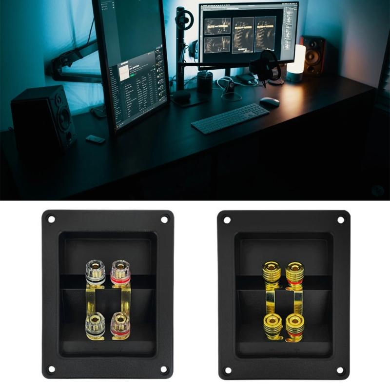 Professional Speaker Box Rear Back Panel Wiring Terminal Plugs Square Boxes With Banana Jack Subwoofer Speaker Terminal