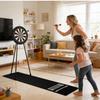 Rutschfeste Dartmatte Stoßdämpfende Schutzunterlage 300x34cm Dartteppich Läufer mit 4 Wurfentfernungen für Spielzimmer, Wohnzimmer