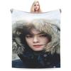 Cha Eun Woo Flannel Blanket Winter  Warm Soft Throw Blanket for Child Home Decor Fluffy Bedspread Sofa Bed Cover