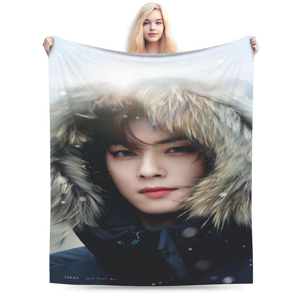 Cha Eun Woo Flannel Blanket Winter Warm Soft Throw Blanket for Child Home Decor Fluffy Bedspread Sofa Bed Cover