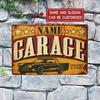 Plaque Métallique Personnalisée Rétro Garage Man Cave Bureau Décoration Murale