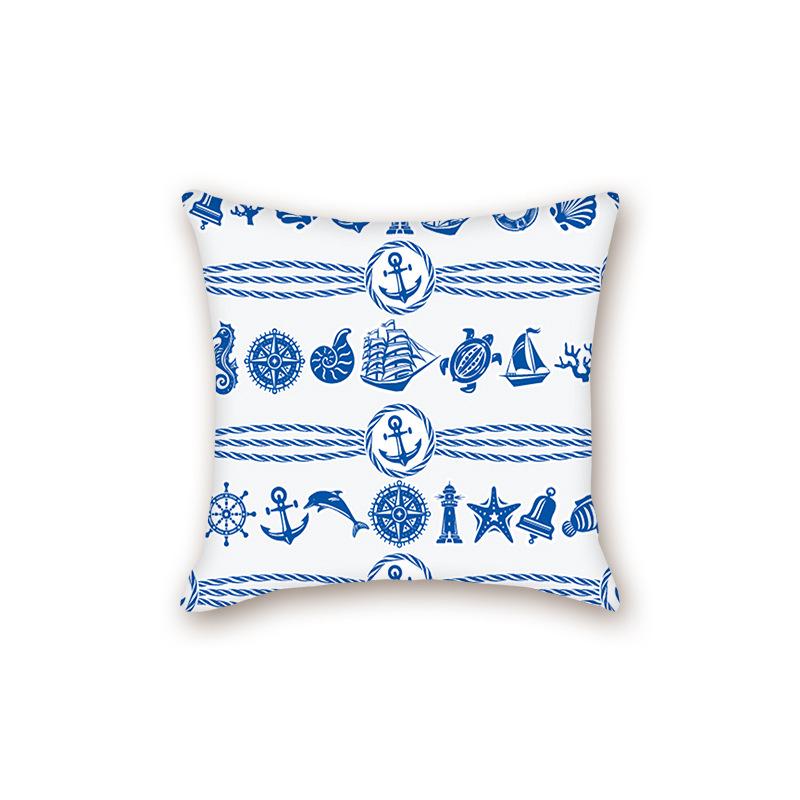 2025 Modern Blue & White Porcelain Series Backrest Pillow Cover for Sofa & Bed
