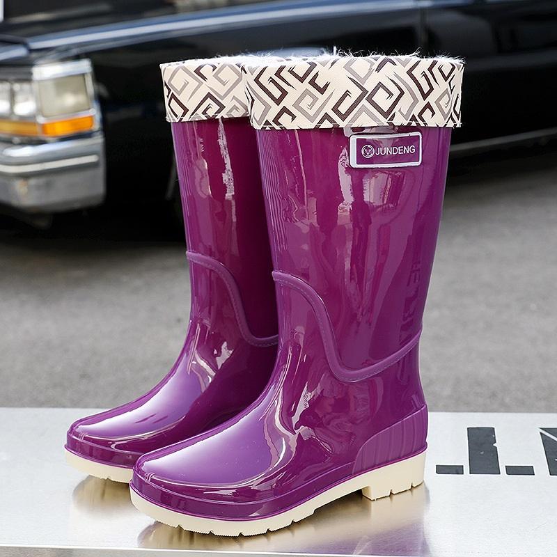 

Women s High Top Anti Slip And Waterproof Rain Boots 41-42 фіолетовий