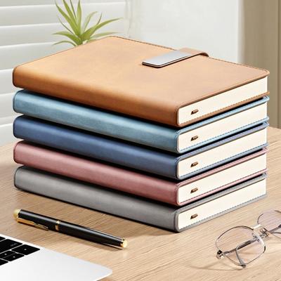 Thickened A5 Notebook Leather 120 Sheets Memo Pad Flip Over Design Horizontal Line Inner Page Diary Weekly Planner