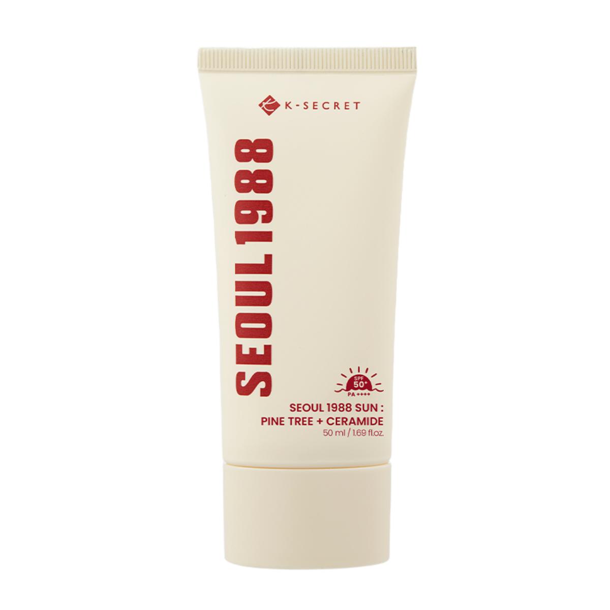 K-SECRET Seoul 1988 Crème Solaire Relief Pin Parasol, Protection Solaire Quotidienne & Apaisante, 50ml