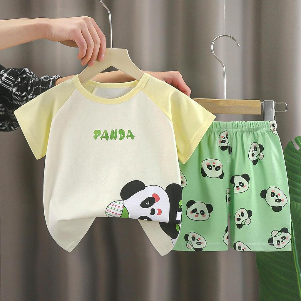 Ubrania dla dzieci Zestawy dla dzieci Chłopcy Dziewczęta T-shirty Szorty 2 sztuki Lato Bawełna Krótki Rękaw Ubrania dla dzieci Maluch Garnitur