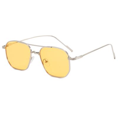 European American Style Sun Glasses Women Square Shape Double Bridge Sunglasses Man  Sunglass Women