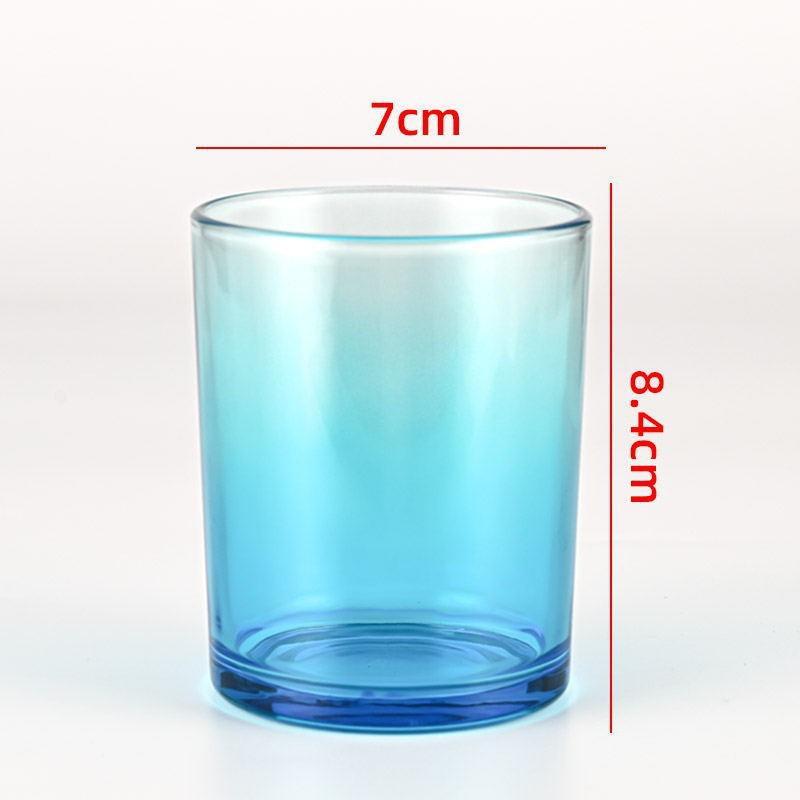 Colored Frosted Glass Candle Jar with Optional Lid - Creative Wide Mouth Design