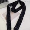 Popular Sequined Scarf for Formal Event Soft Knitted Neck Scarf Women Party Neckwear Crochet Neck Warmer Eye Catching