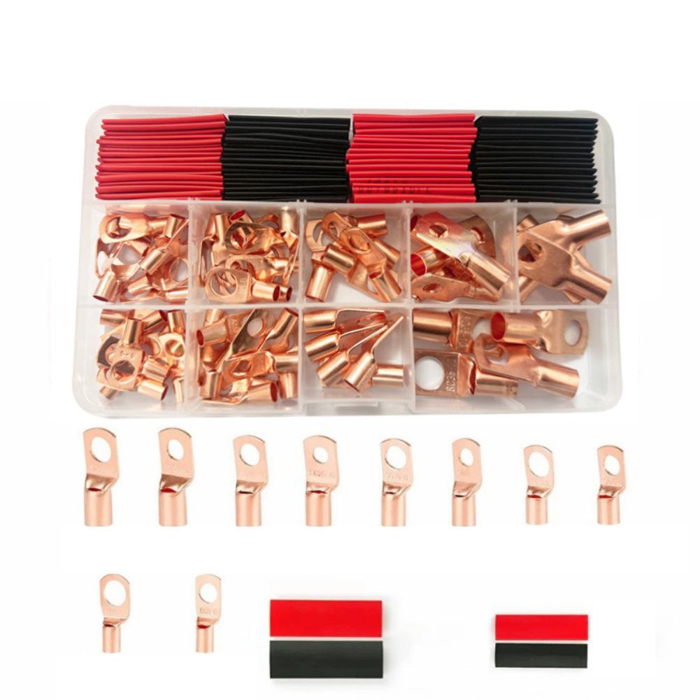 130pcs/set Terminals With Heat Shrink Tubing Copper Wire Terminal Block Kits For Electrical Applications Accessories SC130PCS