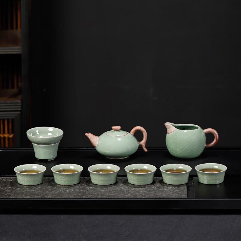 Ge Kiln Chinese Ceramic Tea Set - 10-Piece