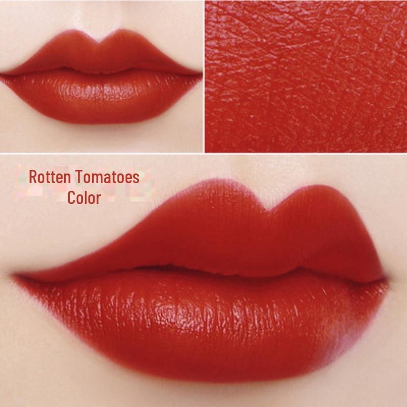 Lan Yi Snowflake Marble Soft Lipstick - Retro Aunt Color, Bean Paste, Tomato Shades, Whitening, All-Match.