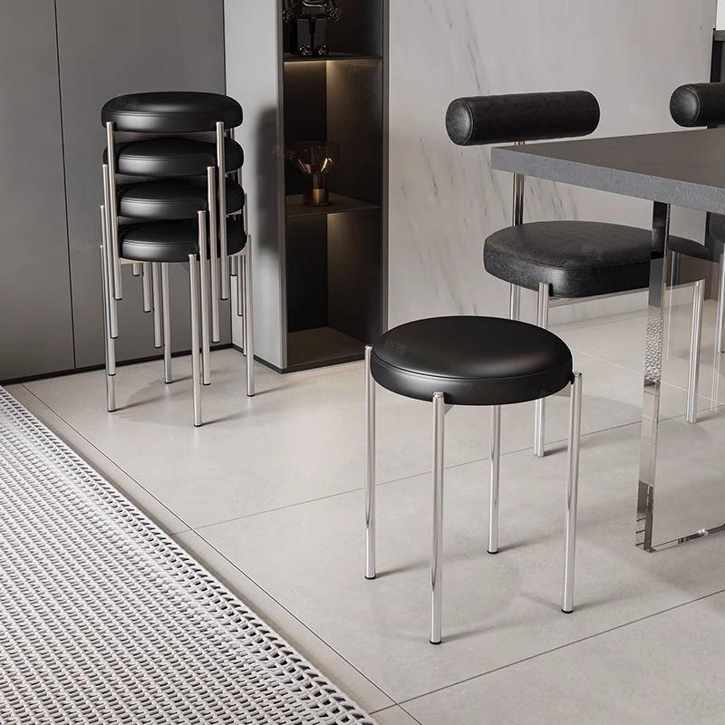 Modern Minimalist Dining Stool Nordic Luxury Design Restaurant Stool Stackable Portable Restaurant Furniture