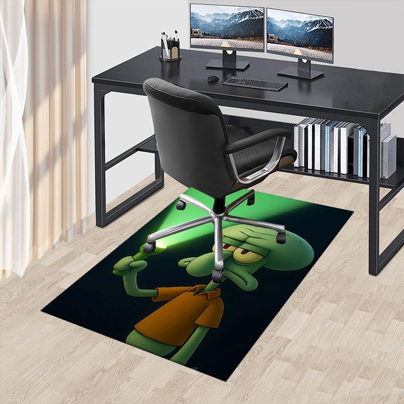 

1pc Squidward Flashlight Chair Mat - Anime Cartoon Design, Non-Slip Carpet for Office and Home Decor, Suitable for All Seasons.A006 60cm by 90cm