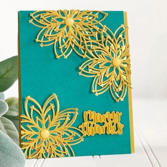 Çiçek Metal Kesme Ölür DIY Scrapbooking Kabartma Kağıt Kartları Albümü Stencil