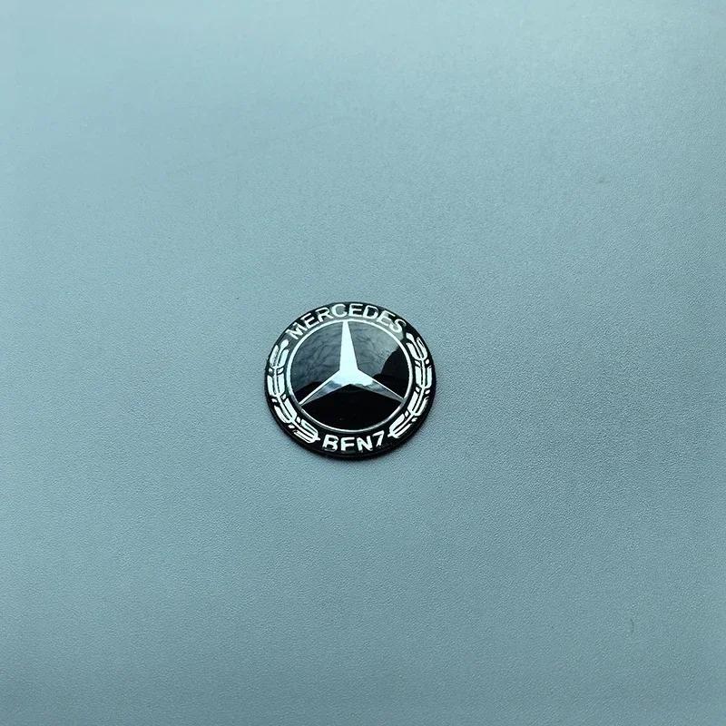2025 Hot For Mercedes Benz 29mm 38mm Curved Logo Cap Multimedia Knob Hood Cover Badge for Mercedes Benz AMG Star Wheat Apple Tre